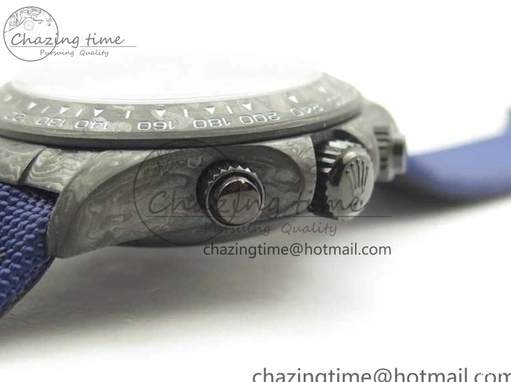 MiroTime 0406 Daytona DIW Carbon OMF Best Edition Blue Paint Dial on Deep Blue Nylon Strap A Tailored 2842